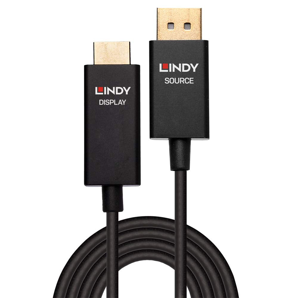 LINDY 1m Active DisplayPort to HDMI Adapter Cable with HDR