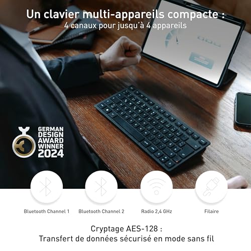 CHERRY Clavier compact KW 9200 MINI rechargeable