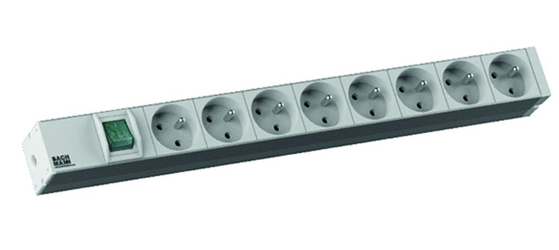BACHMANN Multiprise 19" 333.419 8 prises avec interrupteur