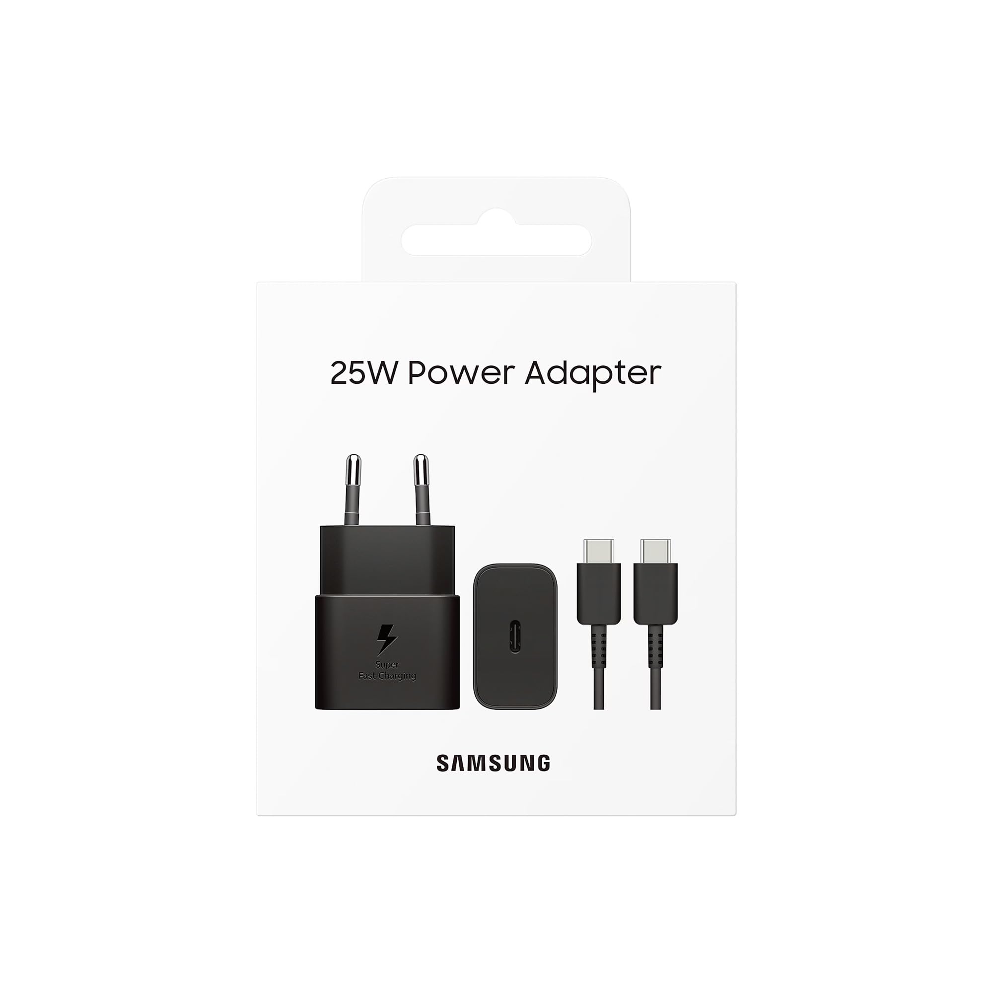 SAMSUNG fast charger USB-C 25W with data cable black