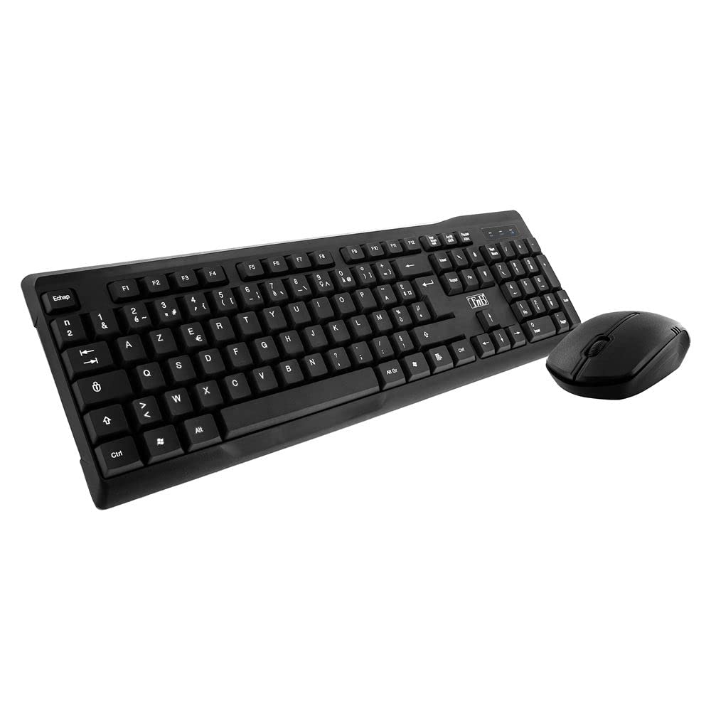 TNB COMBO Bridge Wireless Keyboard + Mouse Combo Azerty Robust And Compact Products Wireless Keyboard With 105 Comfort Keys