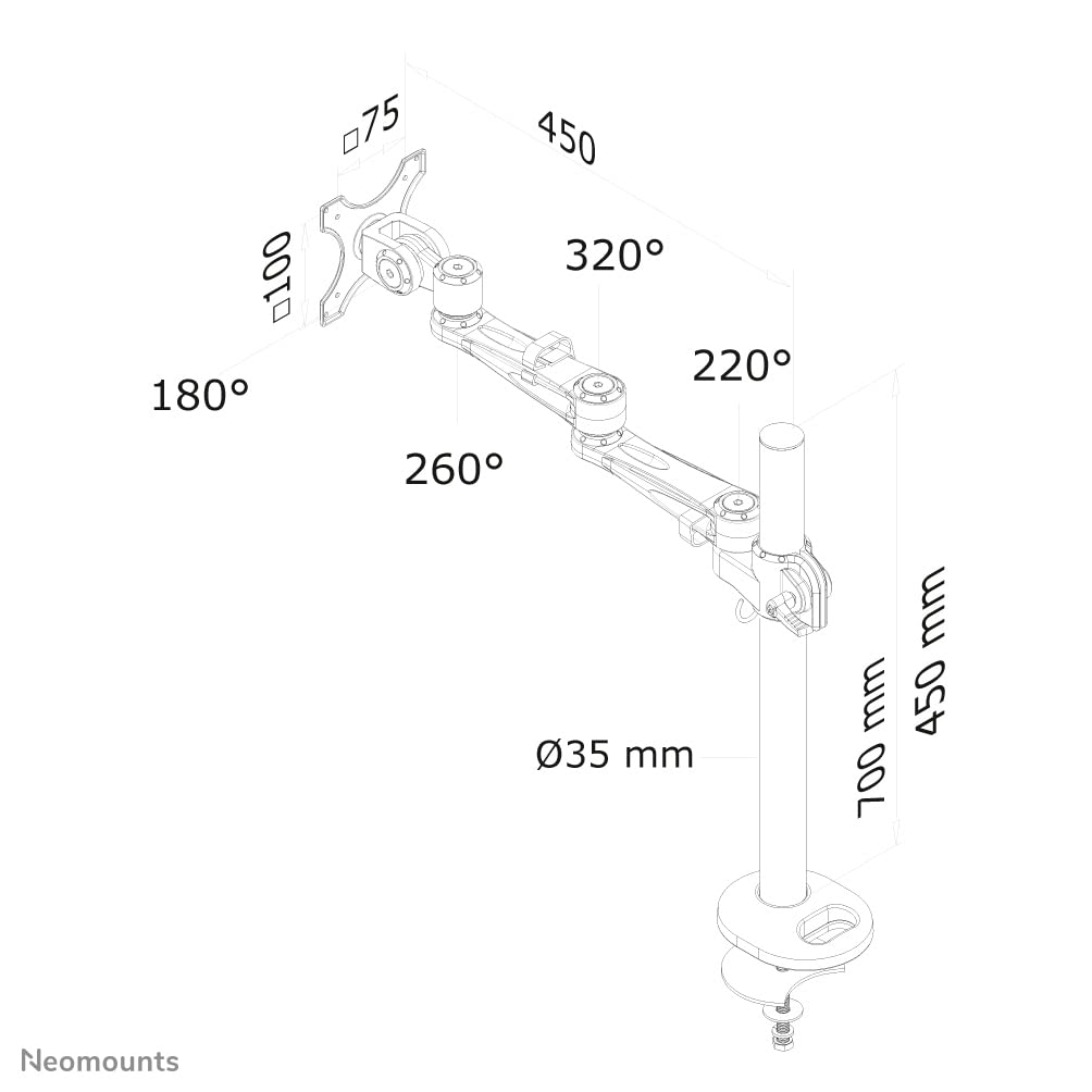 NEOMOUNTS FPMA-D935G Support décran à fixer 10-30p