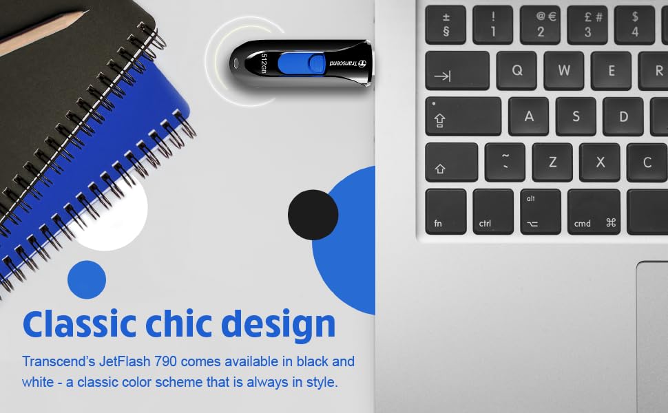 TRANSCEND 128Go ClÃ© USB USB 3.1 Gen 1 Sans Capuchon - Noir