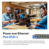 LINKSYS Switch 16 ports Gigabit dont 8 ports POE+