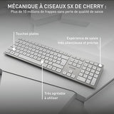 CHERRY Pack clavier & souris DW 9100 sans fil blanc/argent