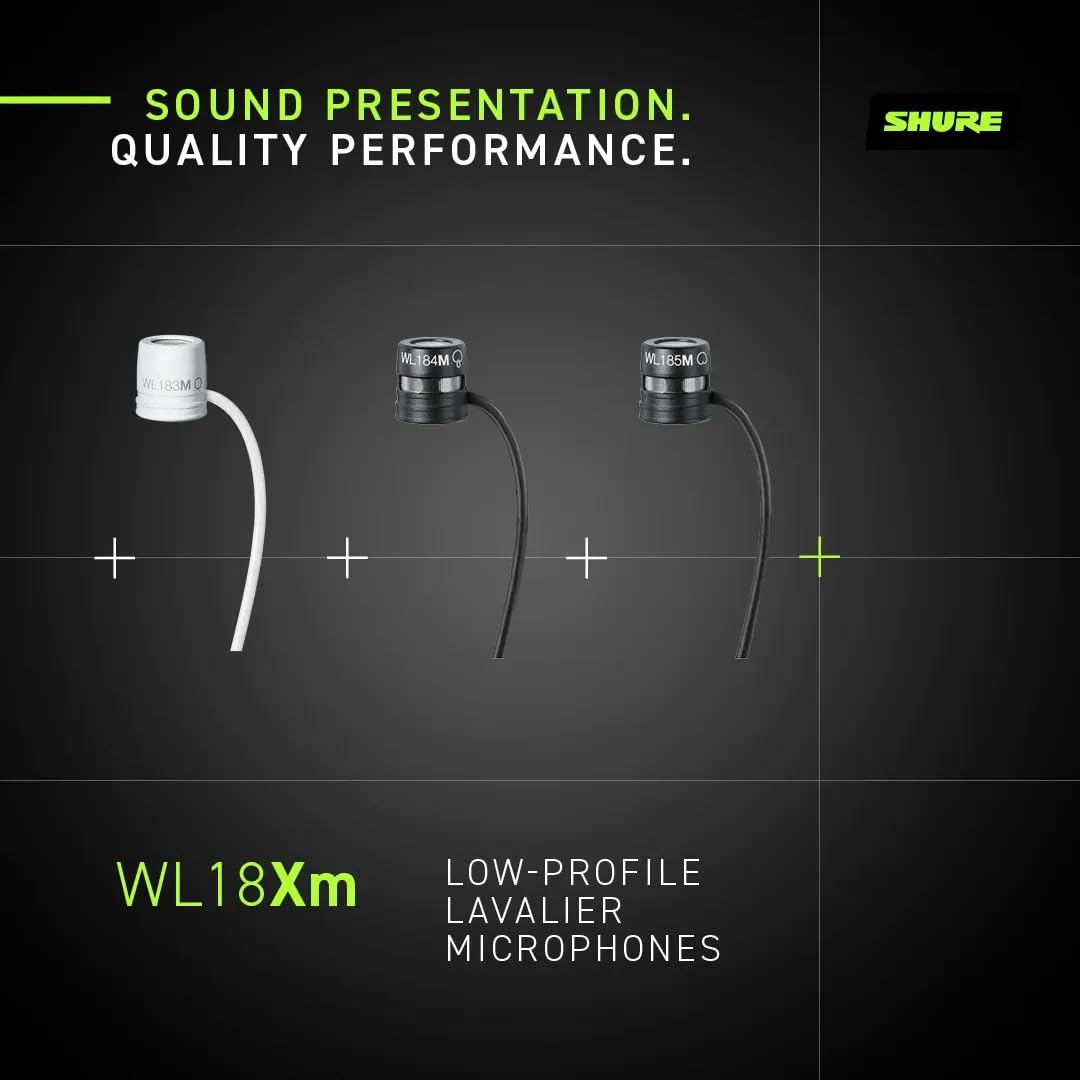 Shure WL183MB/O-TQG Micro cravate omnidirectionnel, TQG, noir