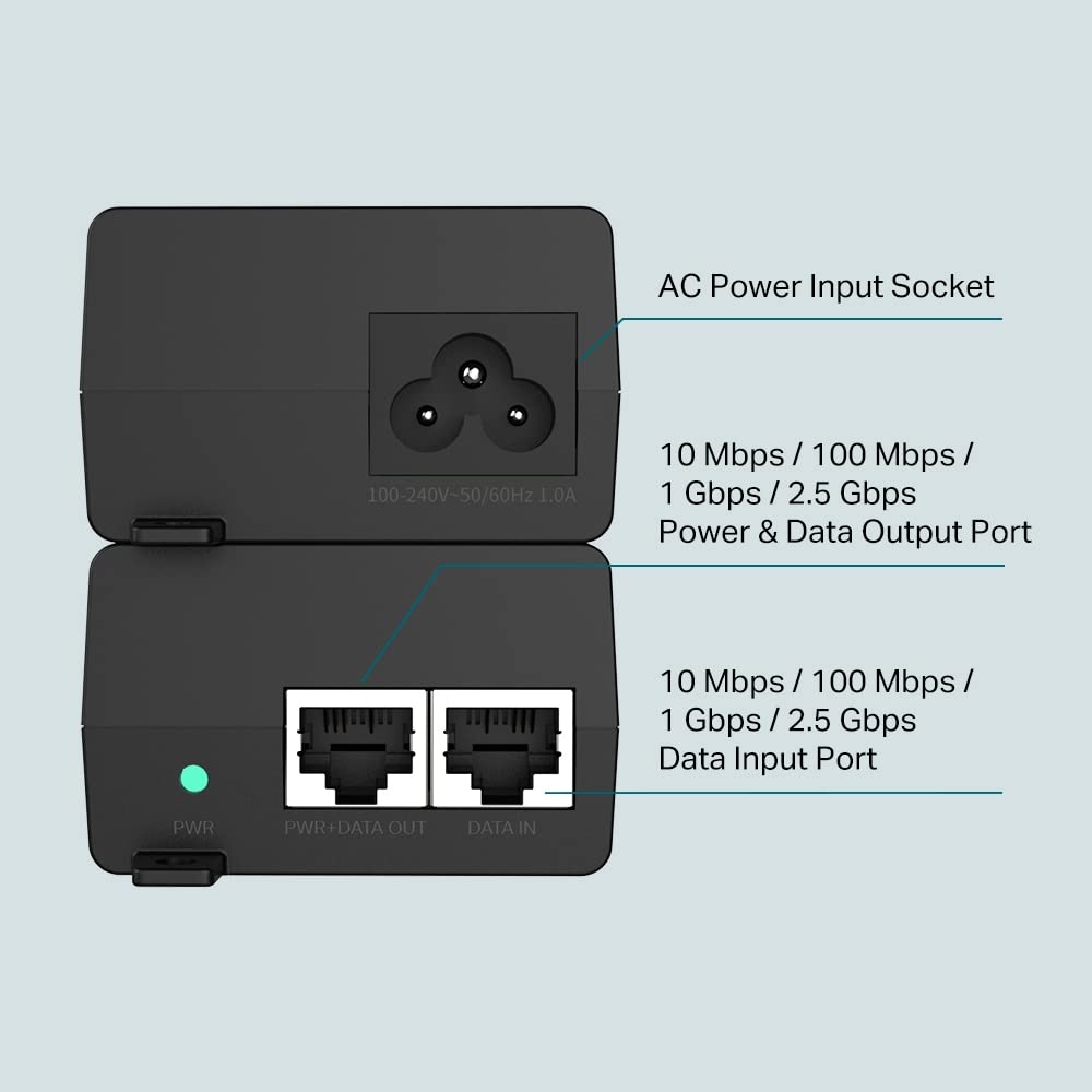 TP-Link TL-POE260S adaptateur et injecteur PoE 2.5 Gigabit Ethernet