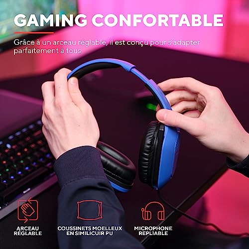 TRUST  Casque gaming ZIROX - Blue