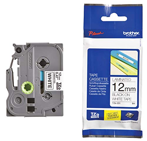 Brother TZe231 ruban d'étiquette Noir sur blanc TZe