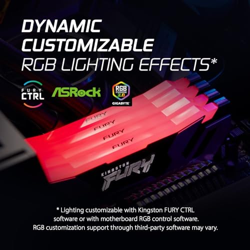 KINGSTON 32Go 7600MT/s DDR5 CL38 DIMM Kit of 2 FURY Renegade RGB XMP