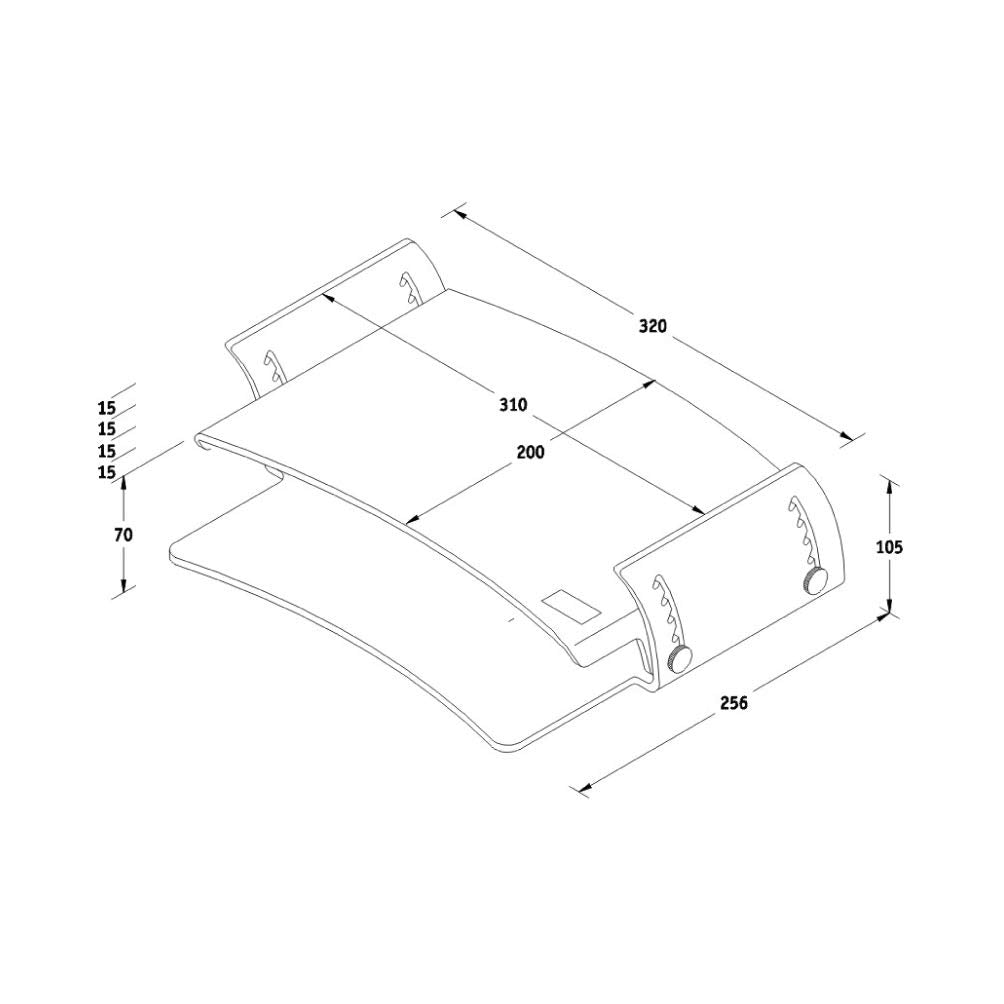 NEOMOUNTS NSMONITOR40 Réhausseur décran/ordinateur portable - ajustement en hauteur - universel