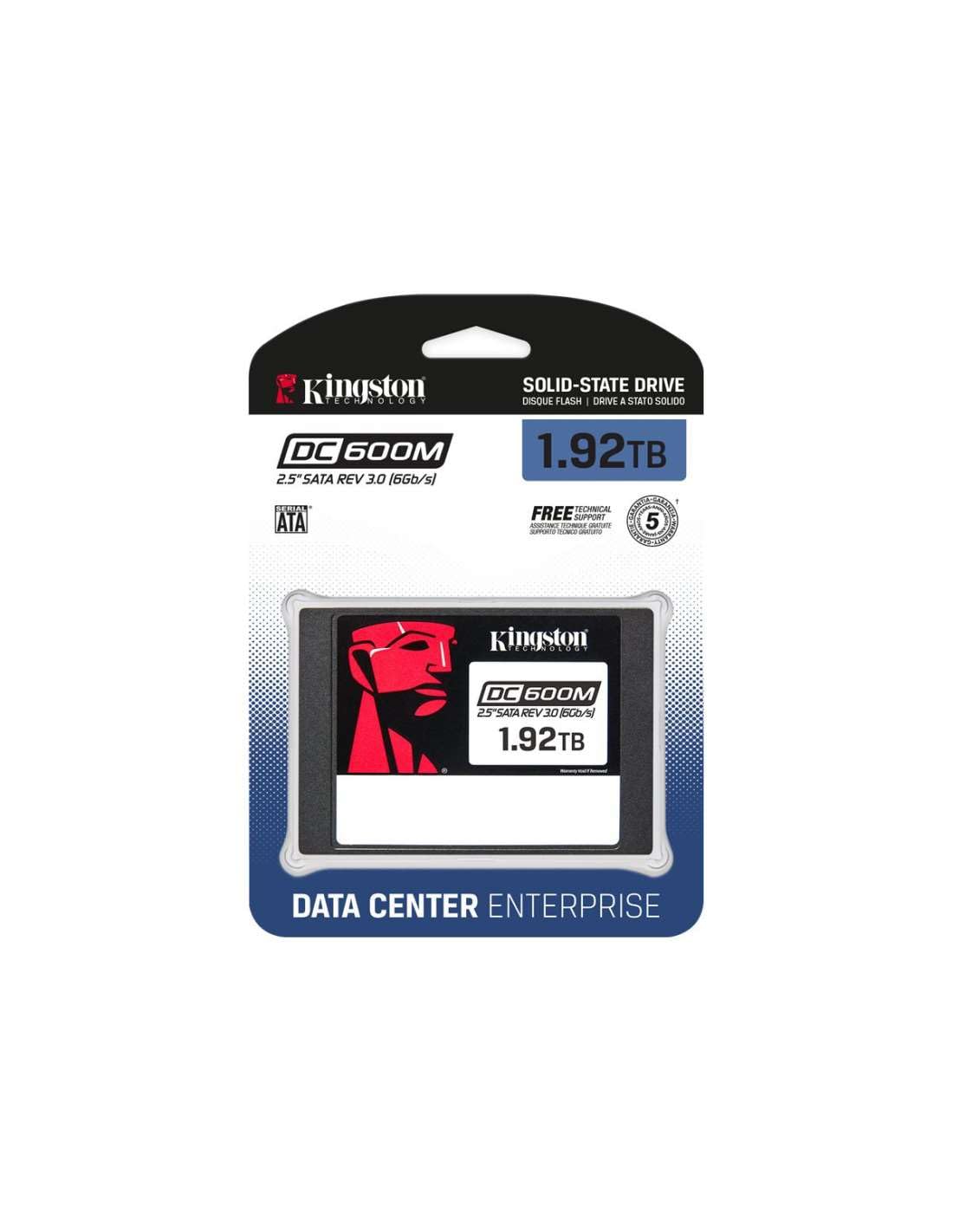 KINGSTON 1.92To DC600M 2.5p SATA3 mixed-use data center SSD for enterprise servers and NAS (VMWare Ready)