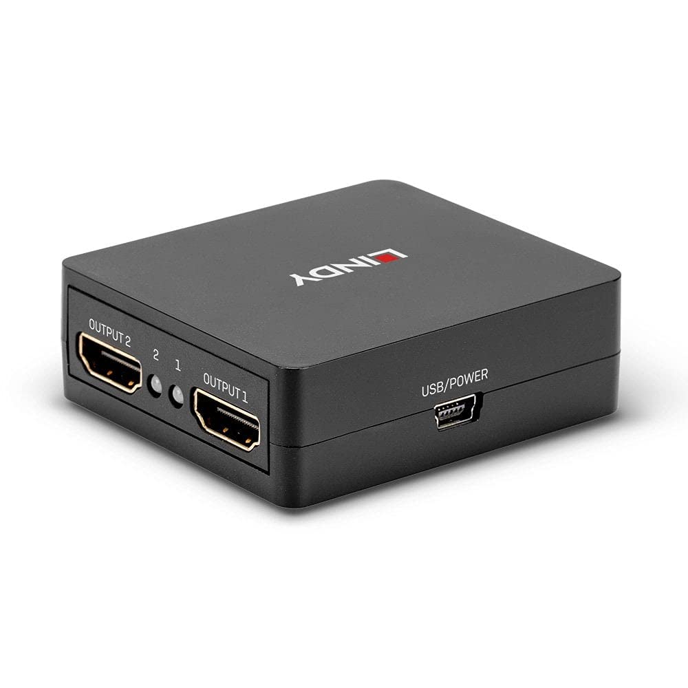 LINDY 2 Port HDMI 18G Splitter Compact