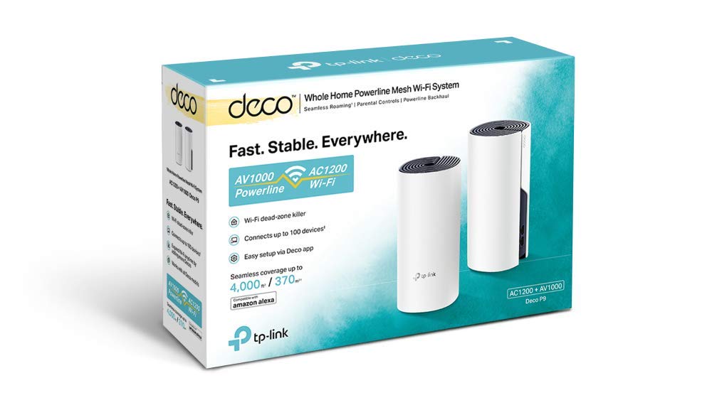 TP-LINK AC1200 Whole-Home Hybrid Mesh Wi-Fi System with Powerline Qualcomm CPU 867Mbps at 5GHz+300Mbps at 2.4GHz AV1000 Powerline