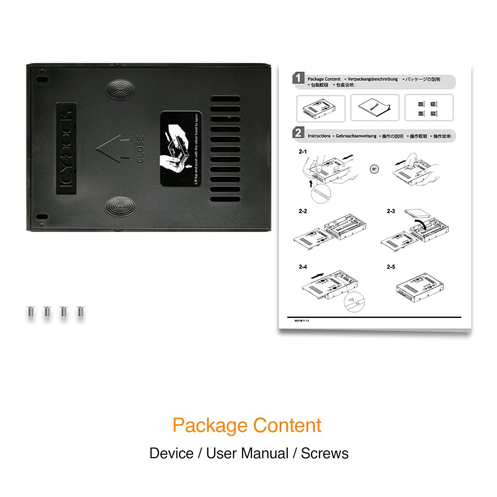 Convertisseur de DD et SSD 2.5" vers 3.5" - Fermeture Manu