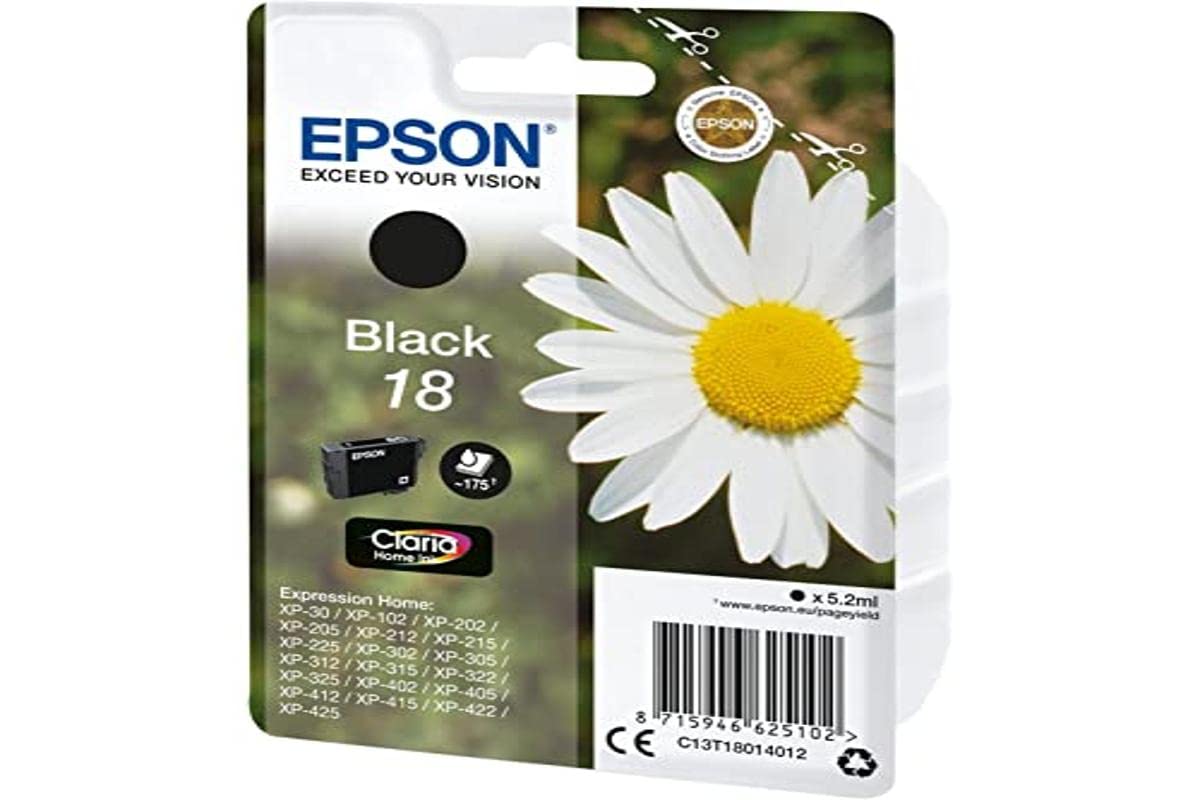 EPSON 4LB 18 ink cartridge black standard capacity 5.2ml 175 pages 1-pack RF-AM blister w/s