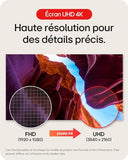 LG 32GR93U-B.AEU Ecran LED gaming - 32p QHD 3840x2160 4K 144Hz IPS 500cd/m2 1000:1 DisplayHDR 400 1ms 2xHDMI DP