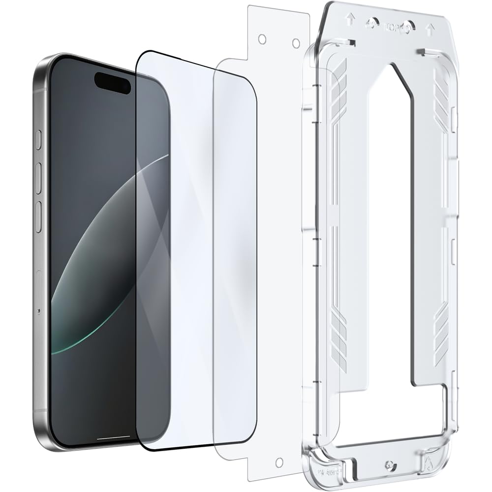 JUST IN CASE Protège-écran avec applicateur pour iPhone 17 P