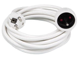 Rallonge secteur tripolaire blanche - 5,0 m