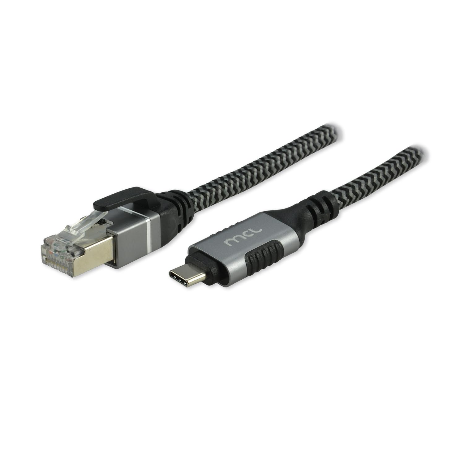 MCL MC1D99AZZ03CRJ452 - Câble Type C USB 3.1 mâle vers RJ45 mâle tressé - 2m