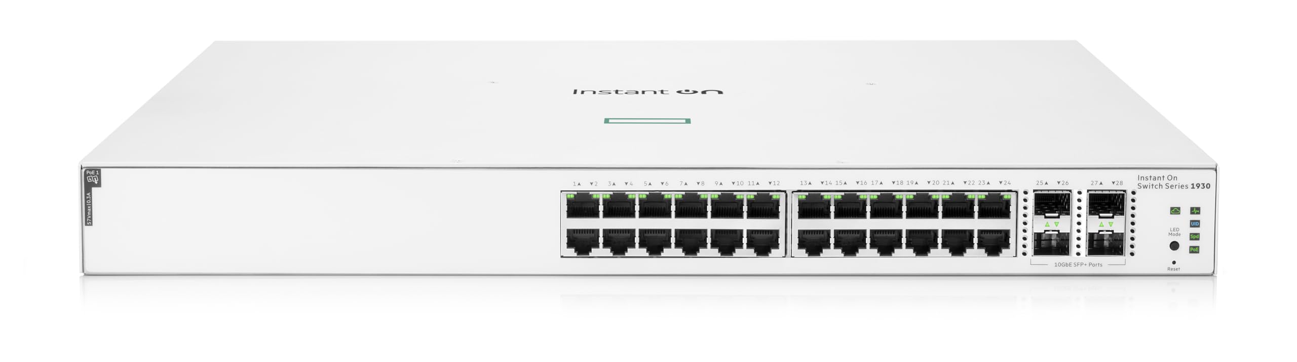 HPE Networking Instant On 1930 24G Class4 PoE 4SFP/SFP+ 370W Switch Commutateur C3 Géré 24 x 10/100/1000 PoE