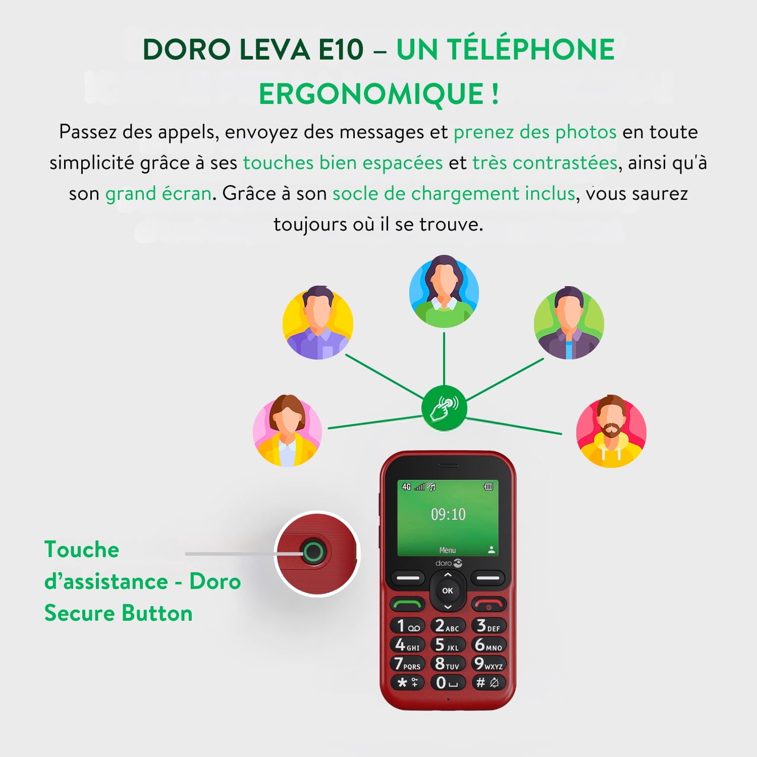 Doro Leva E10 RED
