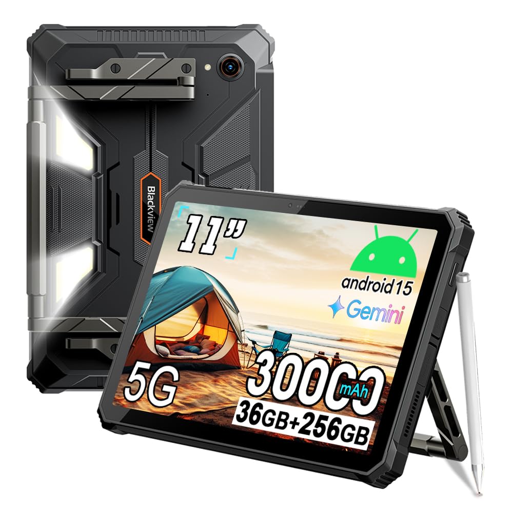 Blackview Active 12 Pro (Tablette Robuste 5G - Ecran 11''  - 256 Go, 12 Go RAM - 30 000 mAh) Noir