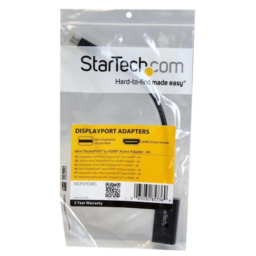 Mini DisplayPort 1.2 to HDMI 4K Adapter