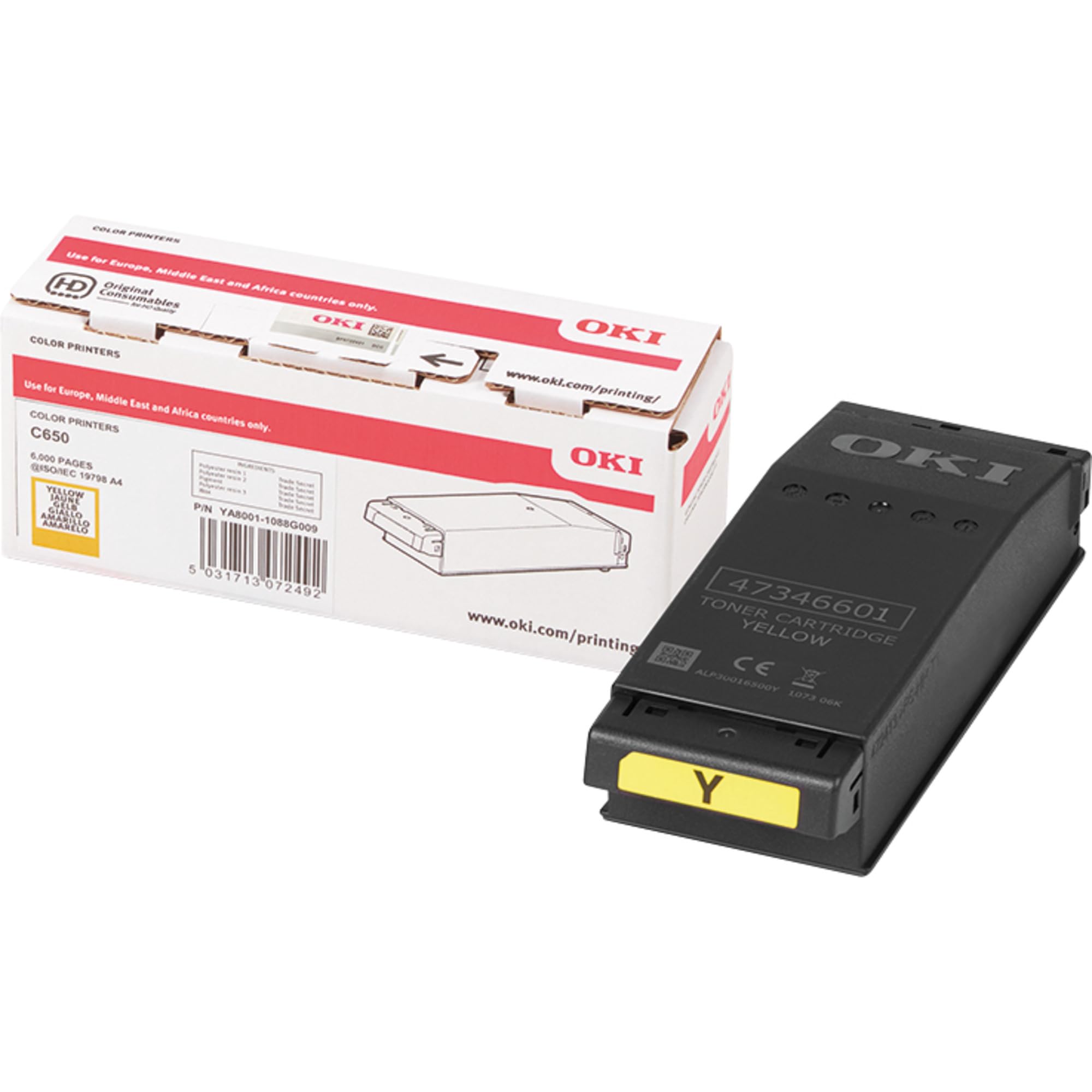 OKI Toner Yellow 6K for C650 C651DN