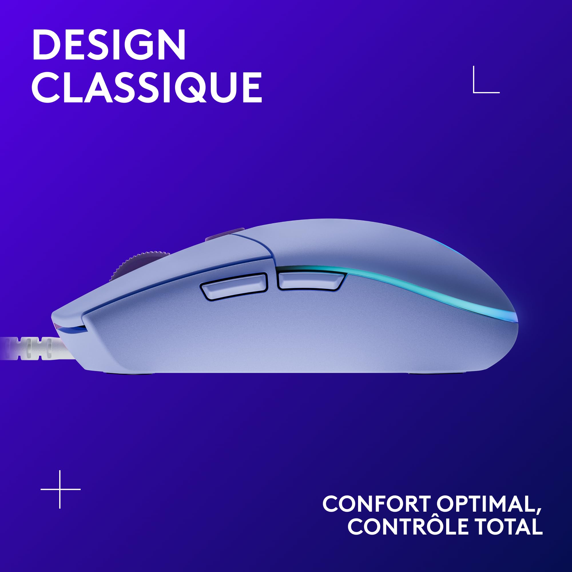 LOGITECH Gaming Mouse G203 LIGHTSYNC Mouse optical 6 buttons wired USB lilac for Komplett Epic Gaming PC a125