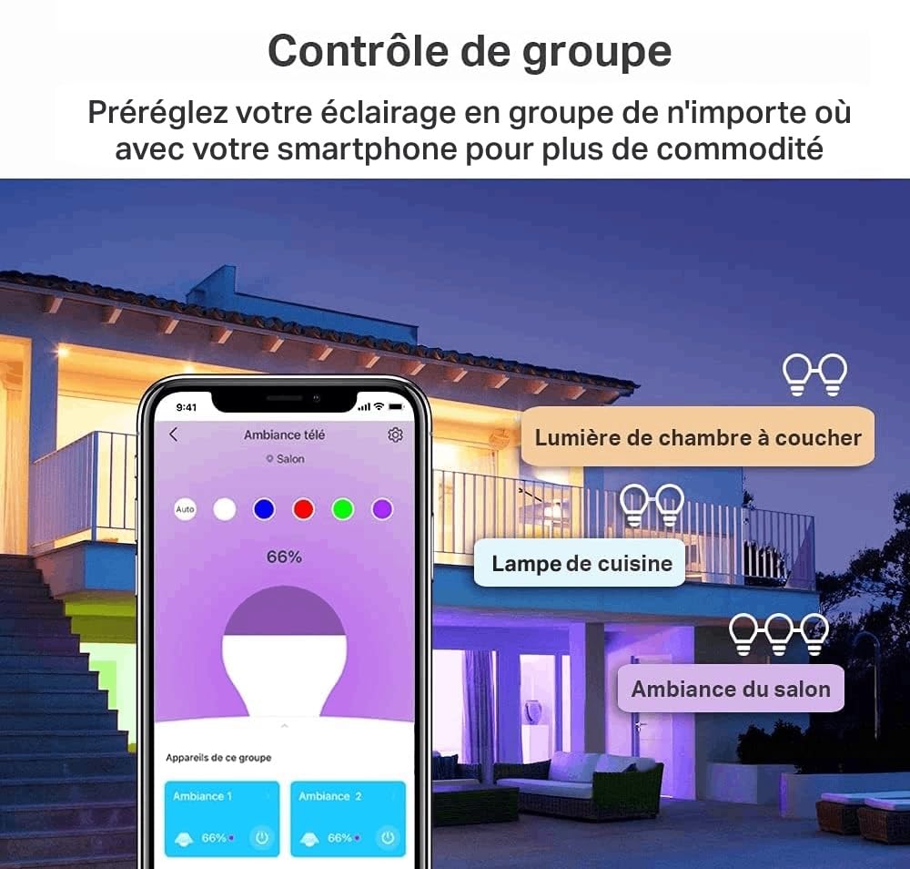 TP-LINK L530E Smart WiFi LED bulb Multicolor 2.4GHz IEEE 802.11b/g/n E27 8.7W 2500K