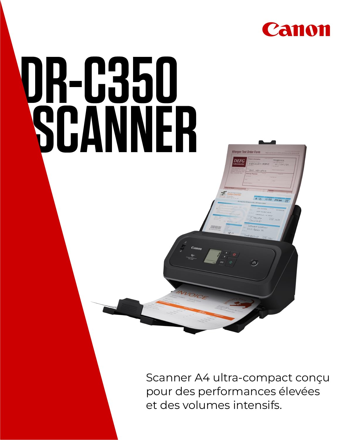 CANON DR-C350 A4 Document Scanner Duplex 50ppm 100 sheet ADF USB