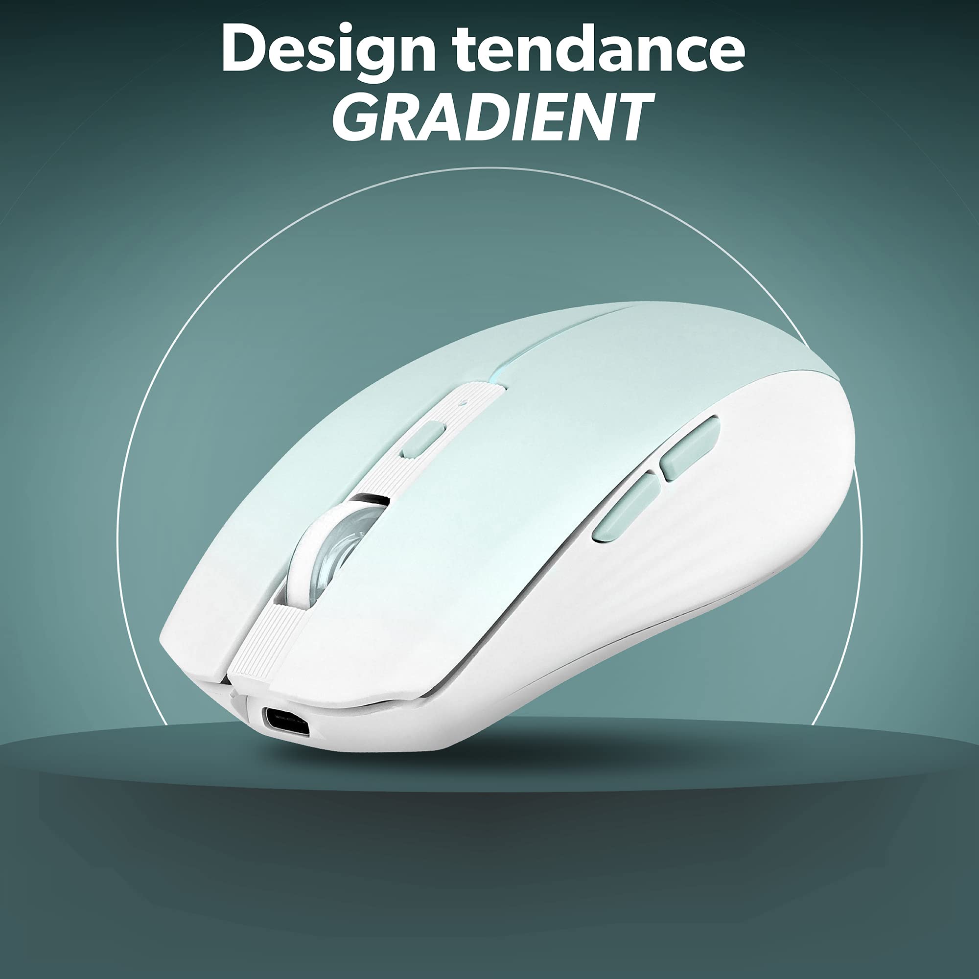 TNB GRADIENT - Dual connect rechargeable colorful wireless mouse - blue