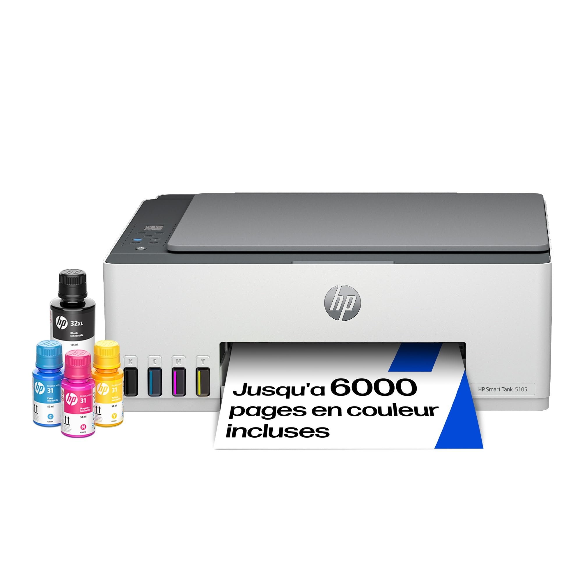 HP Smart Tank 5105 All-in-One MFP colour inkjet refillable A4 10ppm Copy 12ppm Print 100sheets USB Wi-Fi Bluetooth basalt