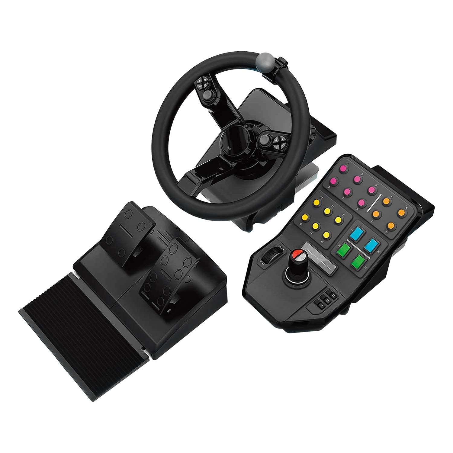 LOGITECH Heavy Equipment G-Series wheel and pedals set wired for PC
