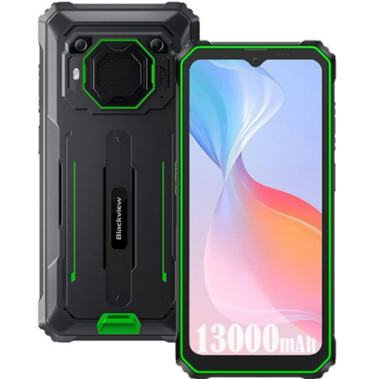 Blackview BV6200 Pro (Double Sim - 128 Go, 6 Go RAM - 13 000 mAh) Vert