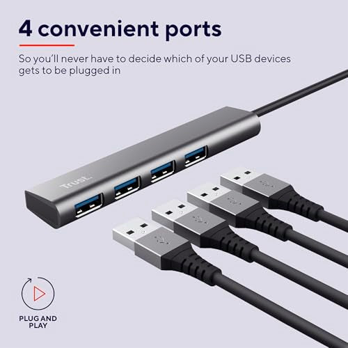 TRUST Hub USB-C HALYX 4 ports USB 3.2