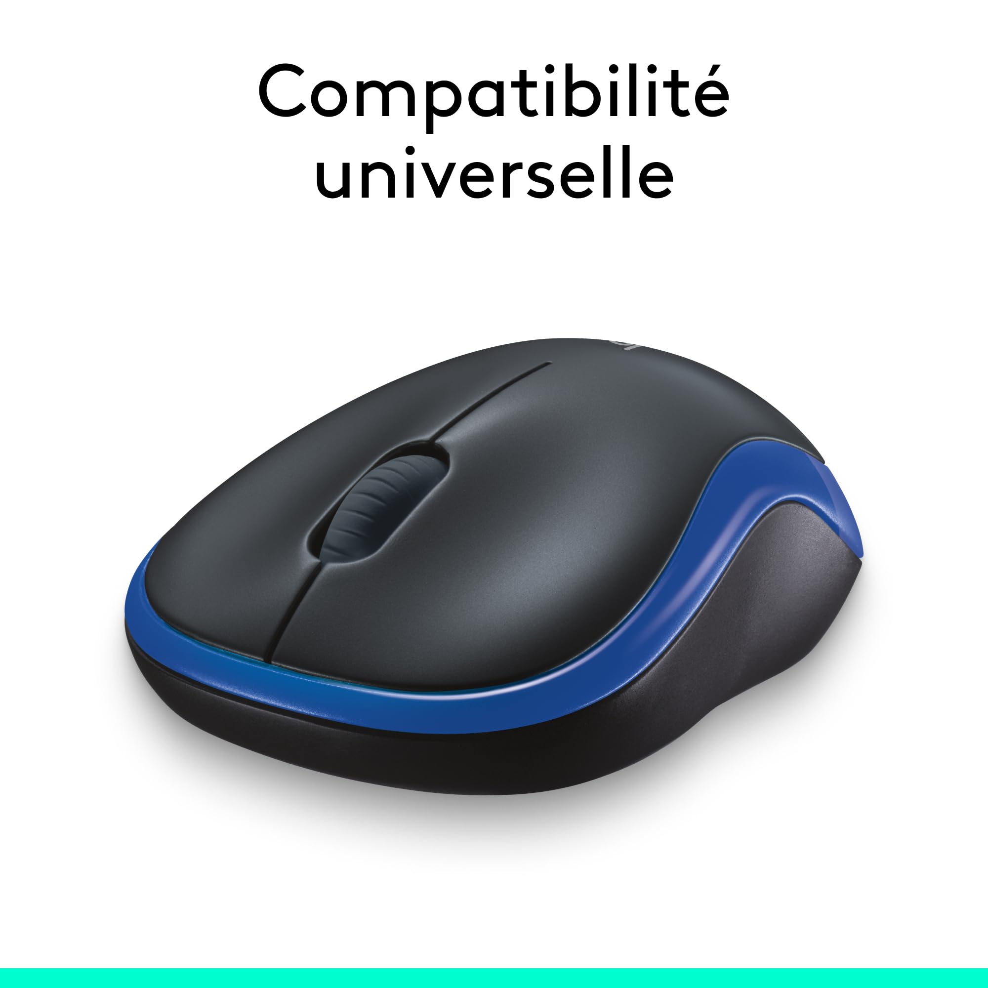 LOGITECH M185 Mouse optical wireless 2.4 GHz USB wireless receiver blue