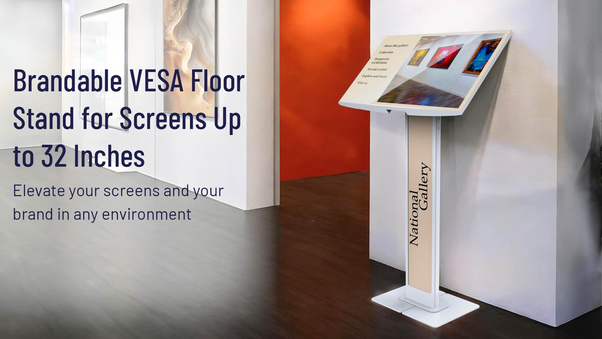 Bbl VESA Floor Stand Up to 32 Inches WH