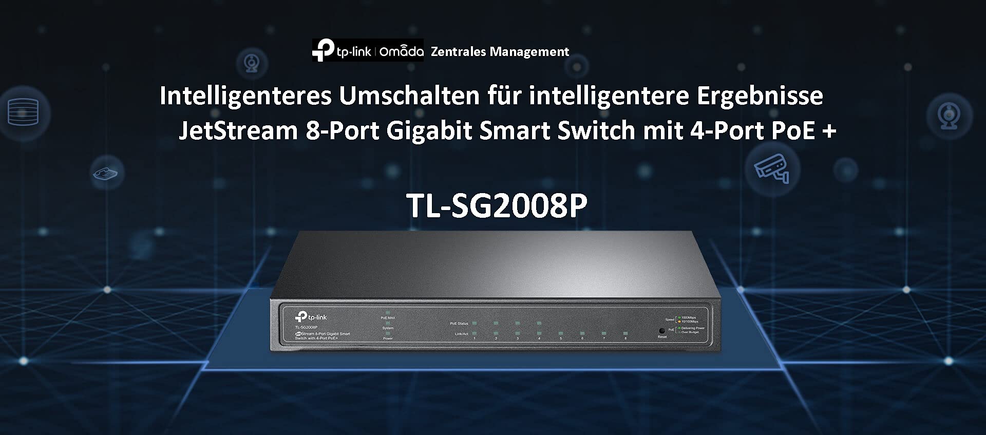 JetStream 8-Port Gigabit Smart Switch