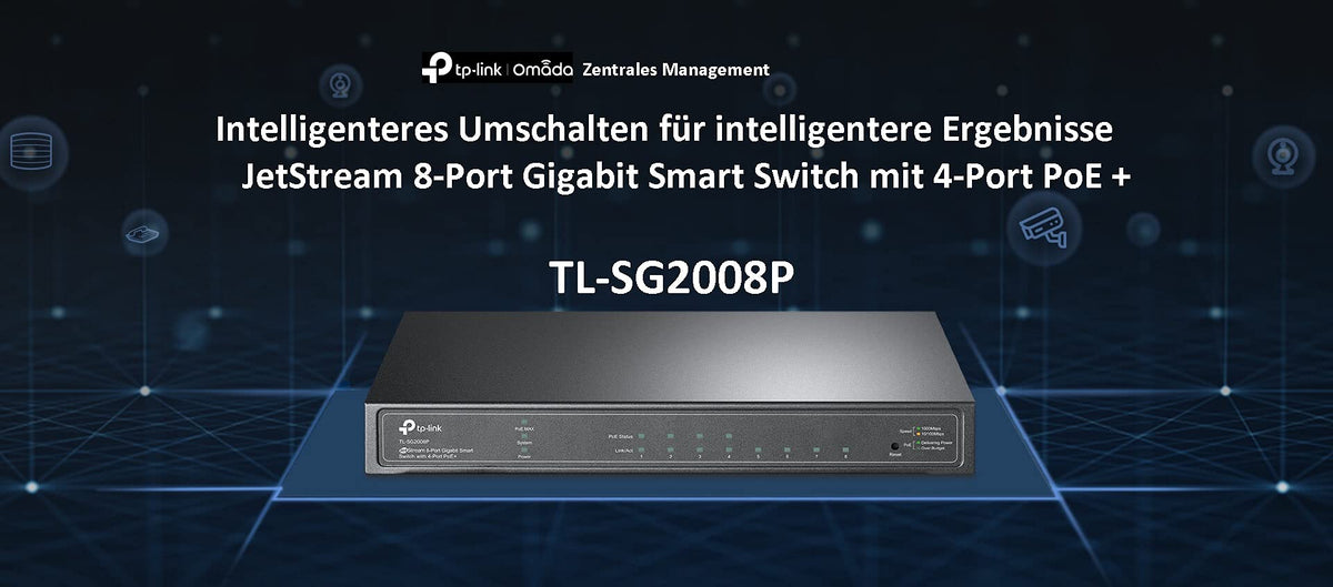 JetStream 8-Port Gigabit Smart Switch