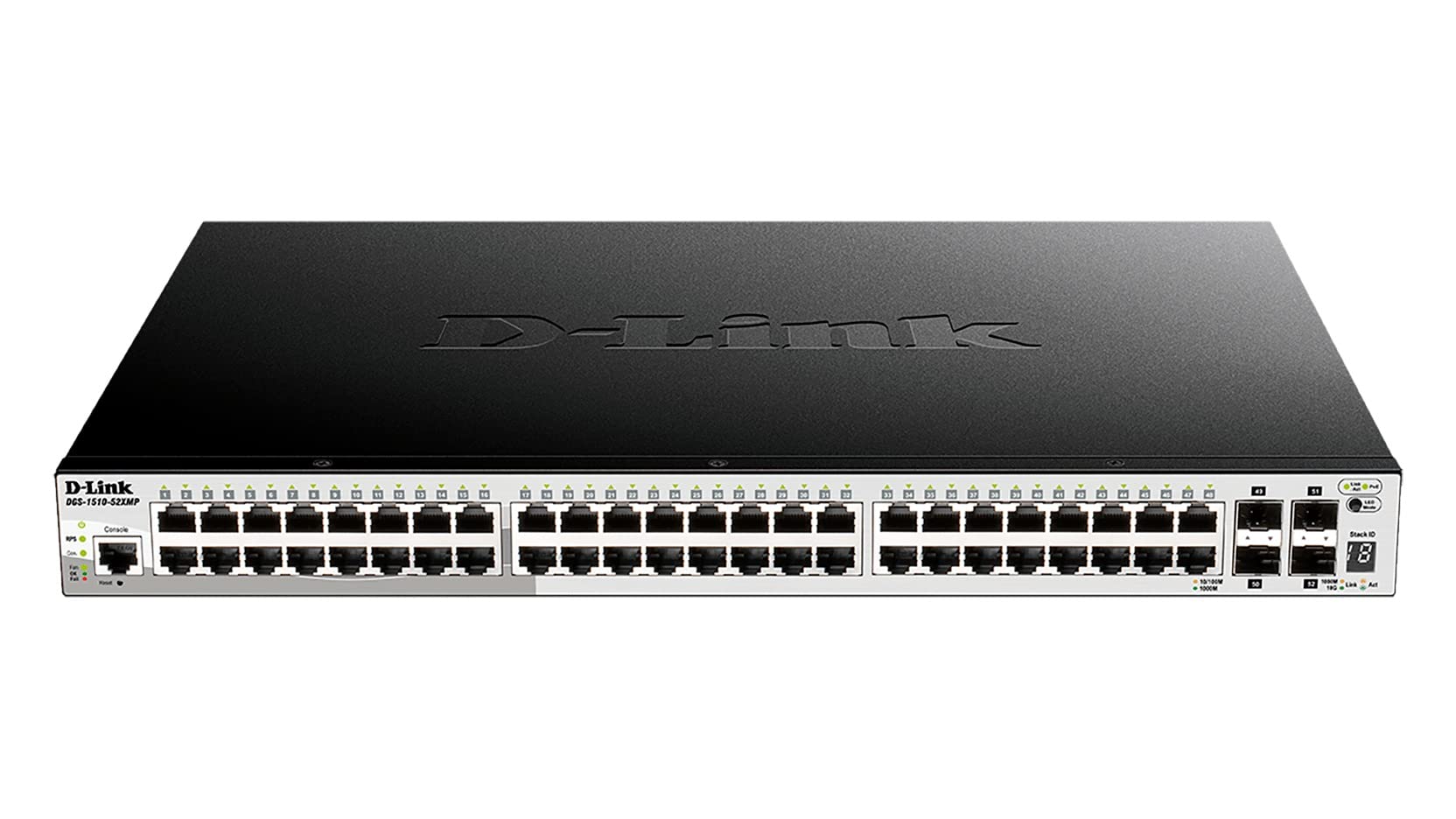D-LINK 52-Port Smart Managed PoE+ Gigabit Stack Switch 4x 10G dlink green 3.0 48x 10/100/1000Mbit/s TP RJ-45 PoE Port 802.3at
