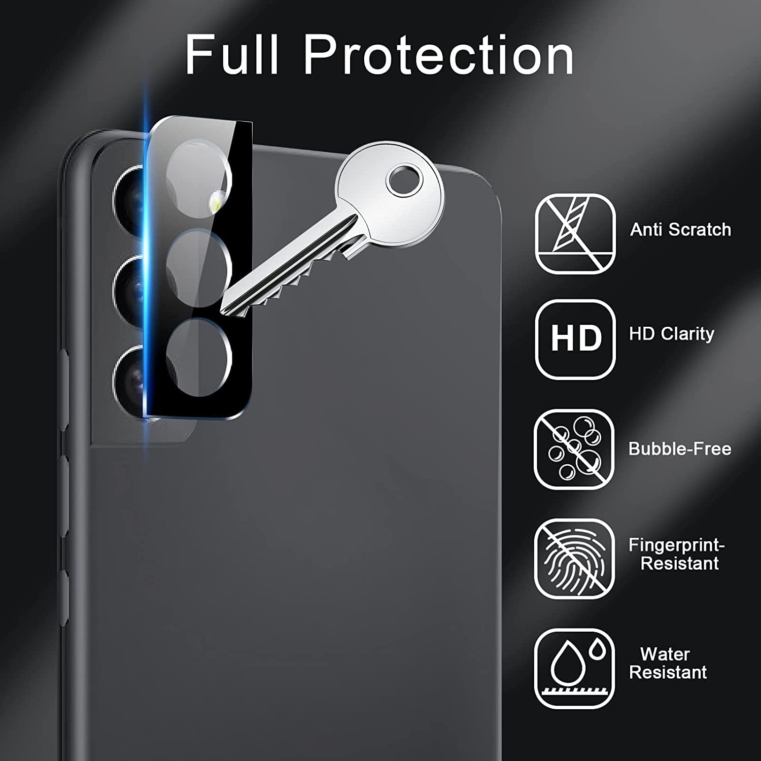 Verre Trempé Intégral Pour Samsung Galaxy S22 Plus (5D, Noir)