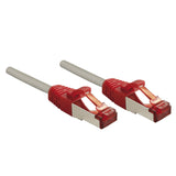 LINDY CrossOver Cat.6 S/FTP 10m Gigabit ready Grey w.Red boot