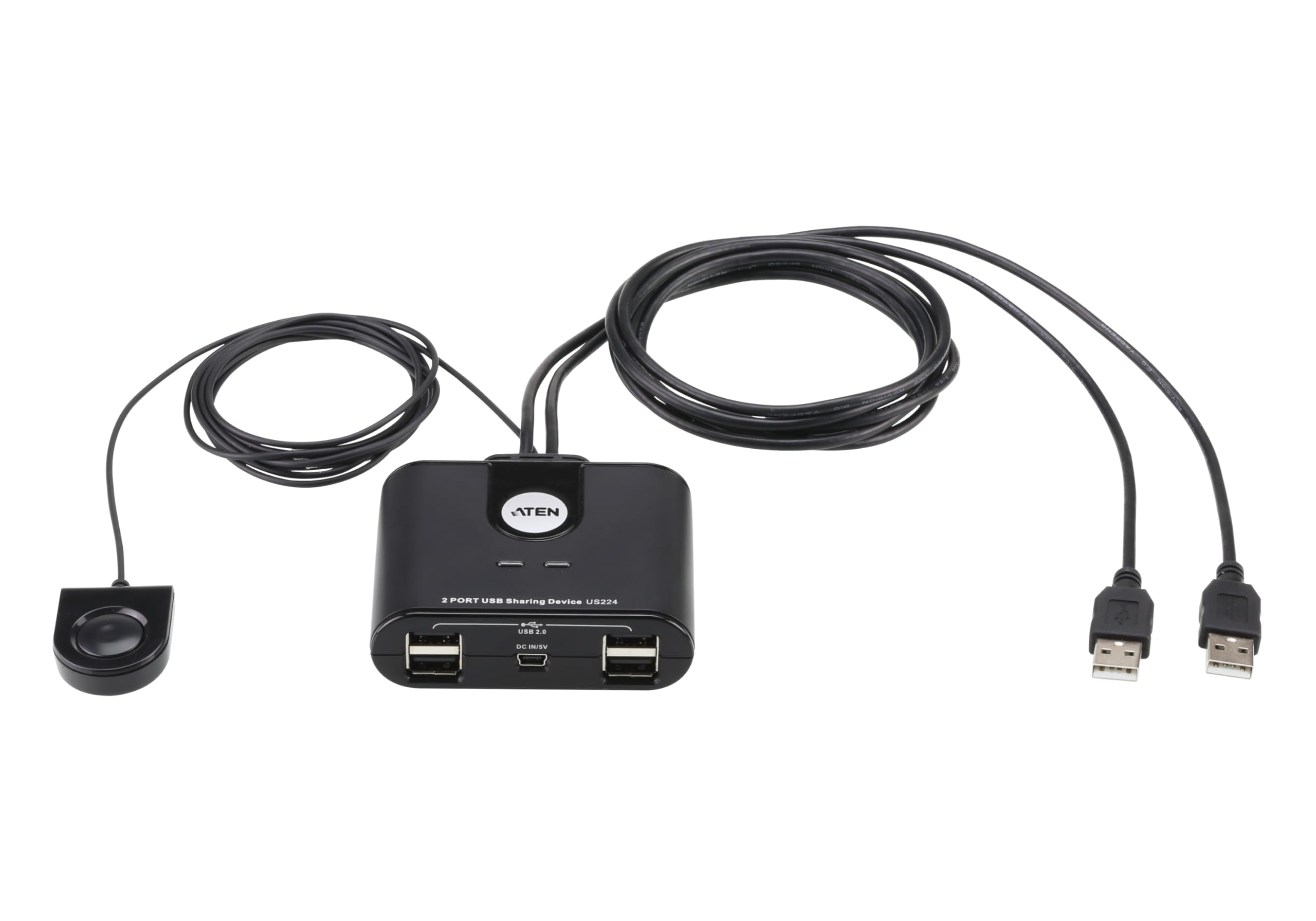 ATEN US224 commutateur écran, clavier et souris Noir
