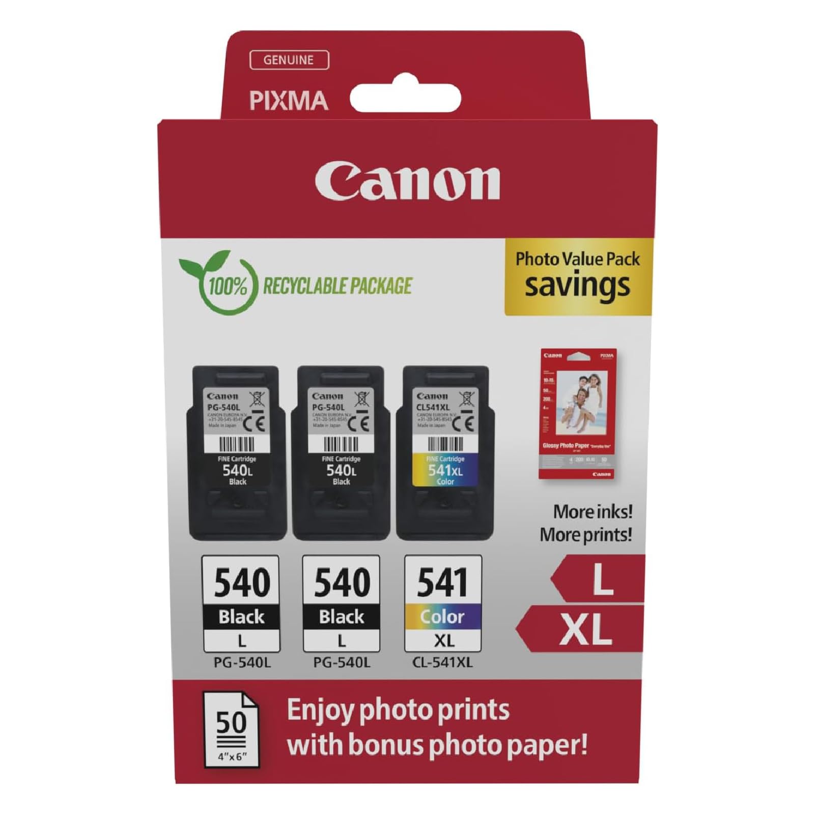 CANON PG-540Lx2/CL-541XL Ink Cartridge PVP