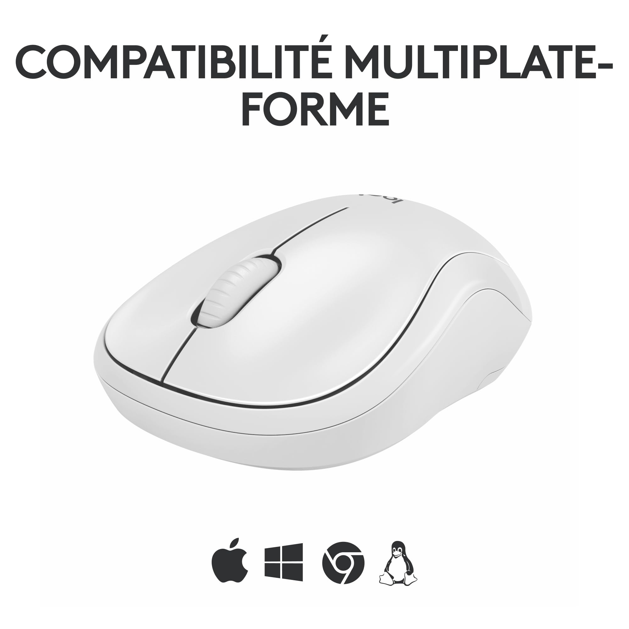 LOGITECH M240 Silent Mouse right and left-handed optical 3 buttons wireless Bluetooth off-white