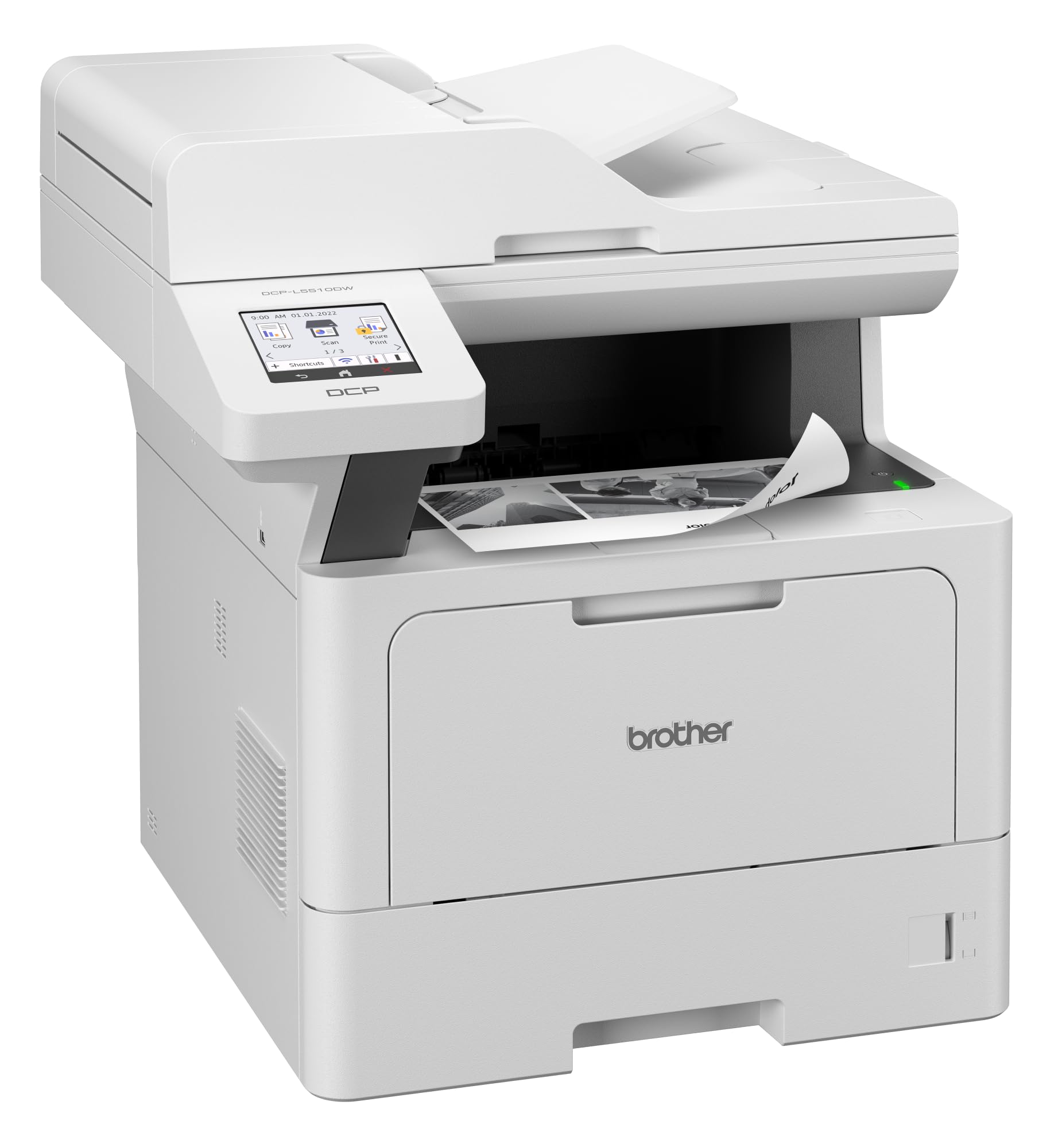 BROTHER DCP-L5510DW MFP Mono B/W laser A4 48ppm copy 48ppm print 250 sheets USB 2.0 Gigabit LAN Wi-Fi NFC USB 2.0 host