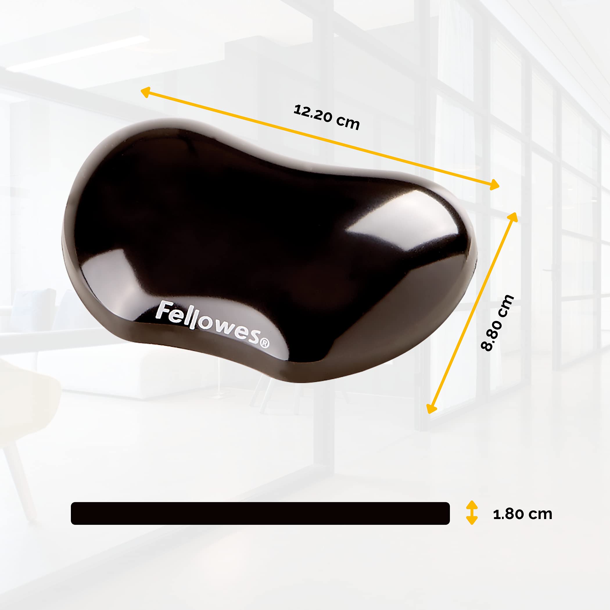 FELLOWES REPOSE-POIGNET GEL CRYSTAL - NOIR