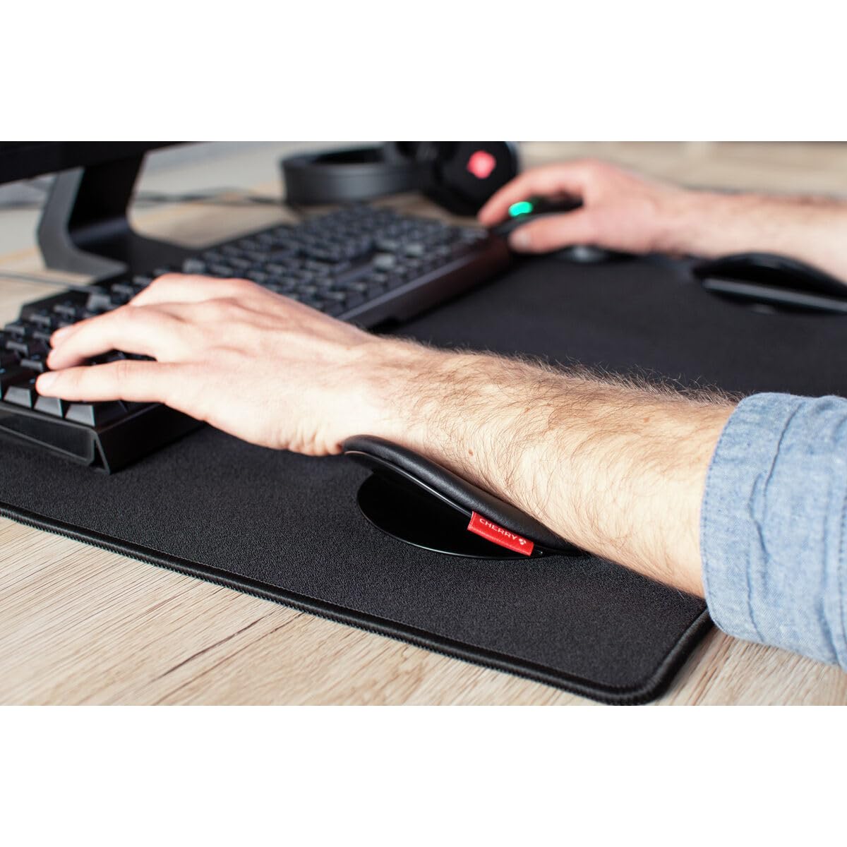CHERRY Repose-bras mobile SLIDEPAD ERGO noir